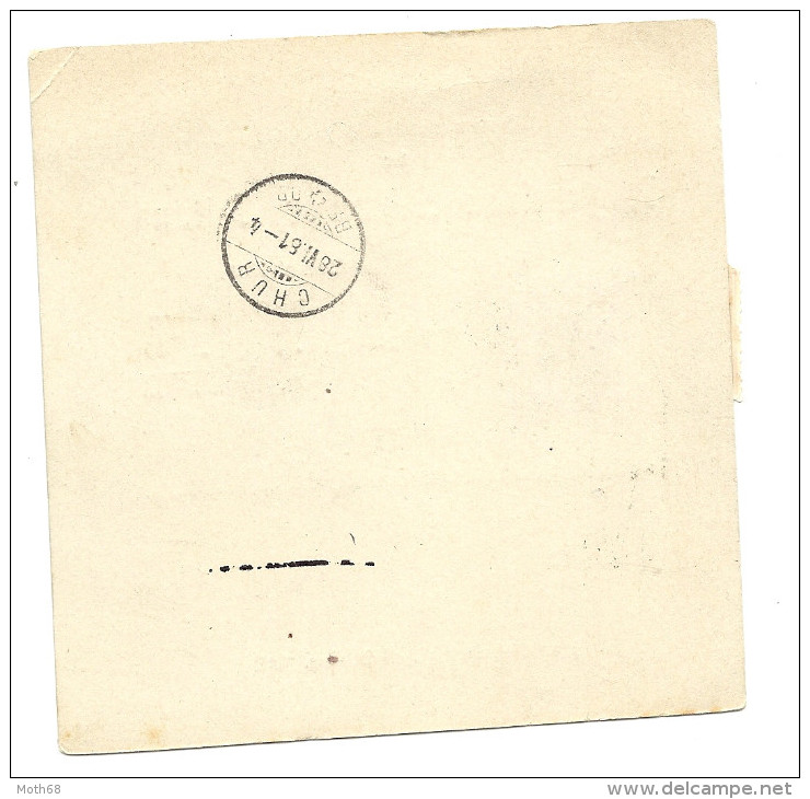 1881 12 Rp Nachnahme Allgemeine Schweizer Zeitung Nach Chur - Lettres & Documents