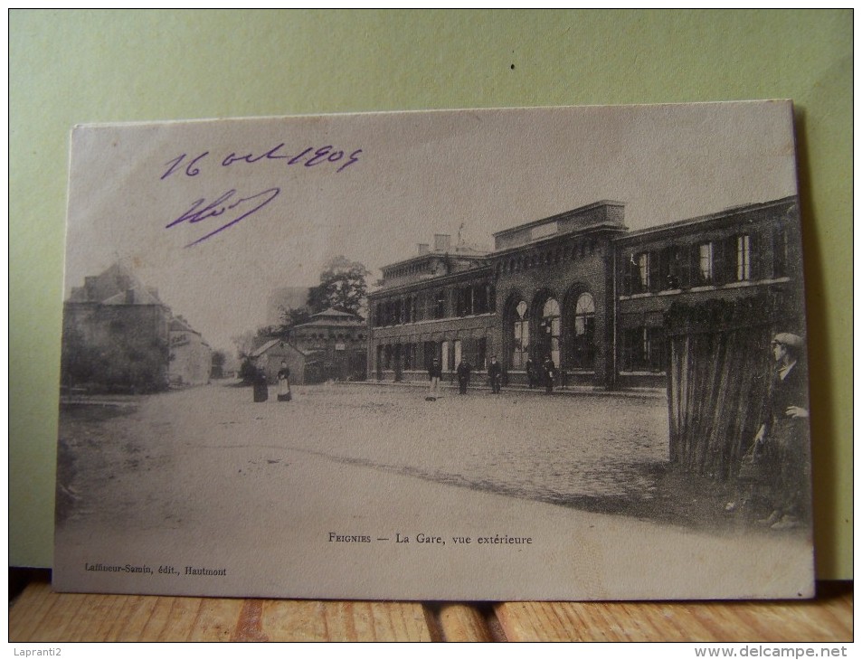 FEIGNIES (NORD) LA GARE, VUE EXTERIEURE. - Feignies