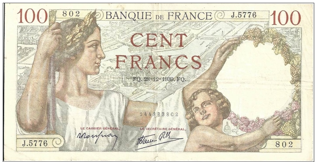 Billet 100 Francs SULLY - 100 F 1939-1942 ''Sully''