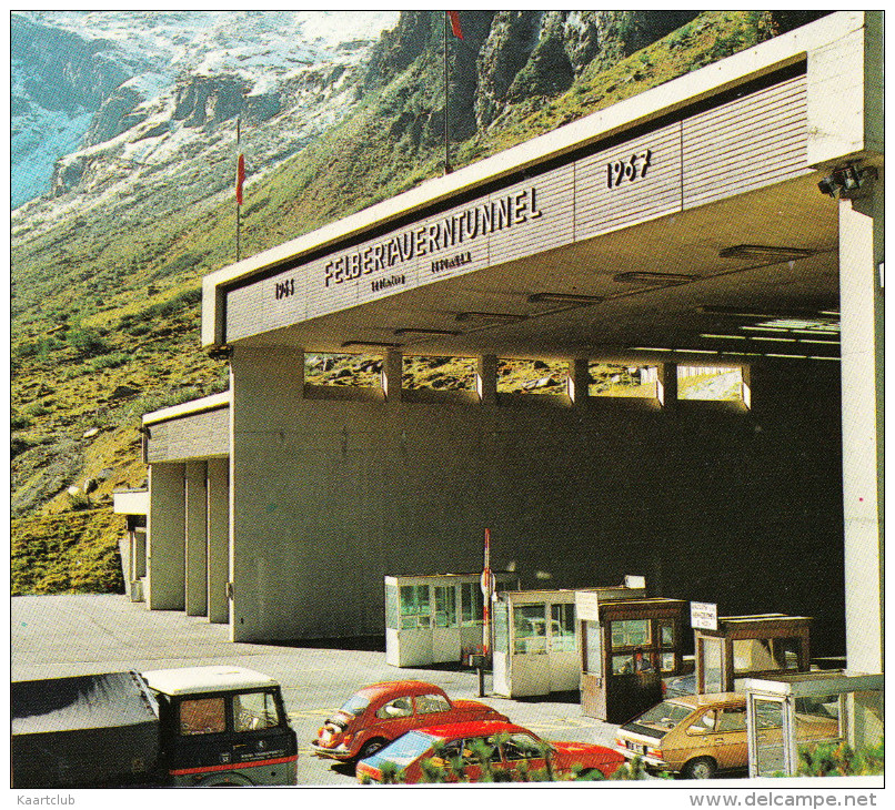 10 Jahre Felbertauern-Panoramastraße: VW 1300, 2x RENAULT 20, TRUCK/LKW Am Nordeinfahrt  - Österreich/Austria - Toerisme