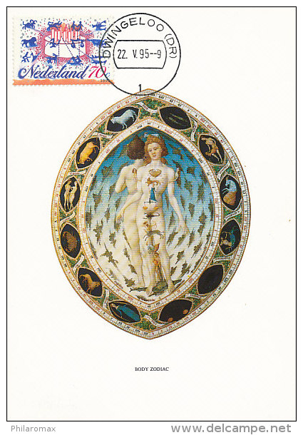 D18967 CARTE MAXIMUM CARD RR FD 1995 NETHERLANDS - SIGNS OF THE ZODIAC NUDE CP ORIGINAL - Astrología