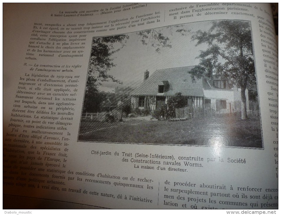 1929 :Special LA MAISON (trés important documentaire); En FRANCE et à l'ETRANGER;Nouvelles cités et Cités-Jardins..etc