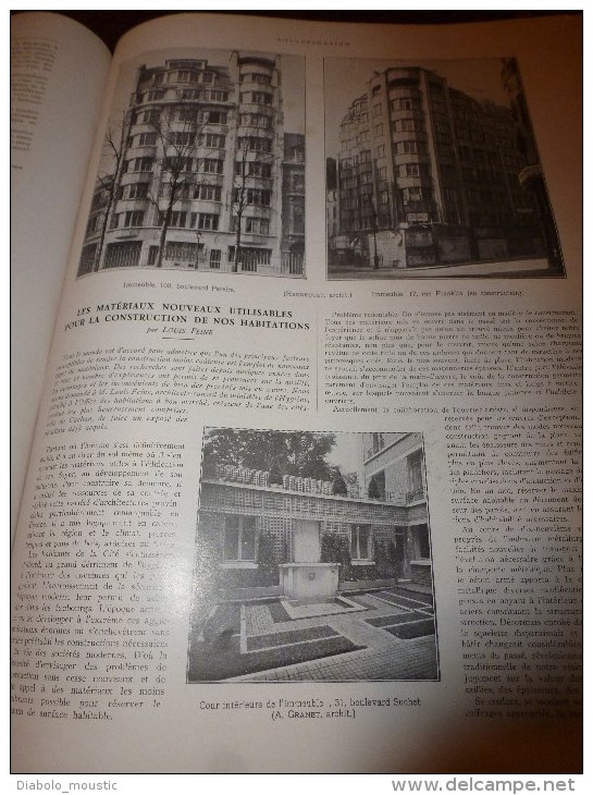 1929 :Special LA MAISON (trés important documentaire); En FRANCE et à l'ETRANGER;Nouvelles cités et Cités-Jardins..etc