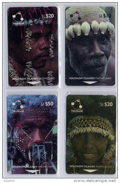 SOLOMON Is. Solomon Telecom Co."People" Set=4 Cards 1993  GPT - Salomon