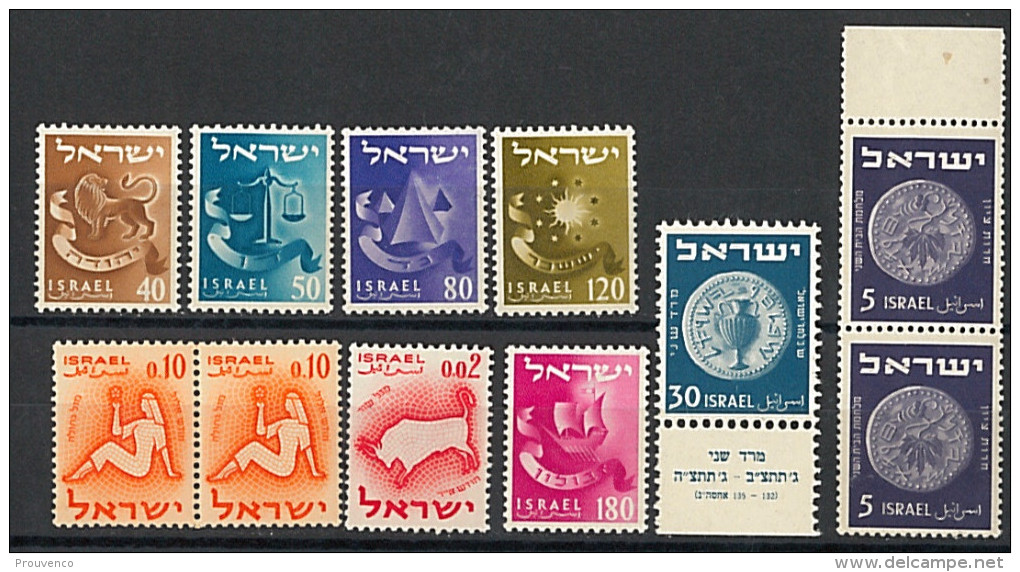 ISRAEL  1949-55  **  LUXE - Ongebruikt (met Tabs)
