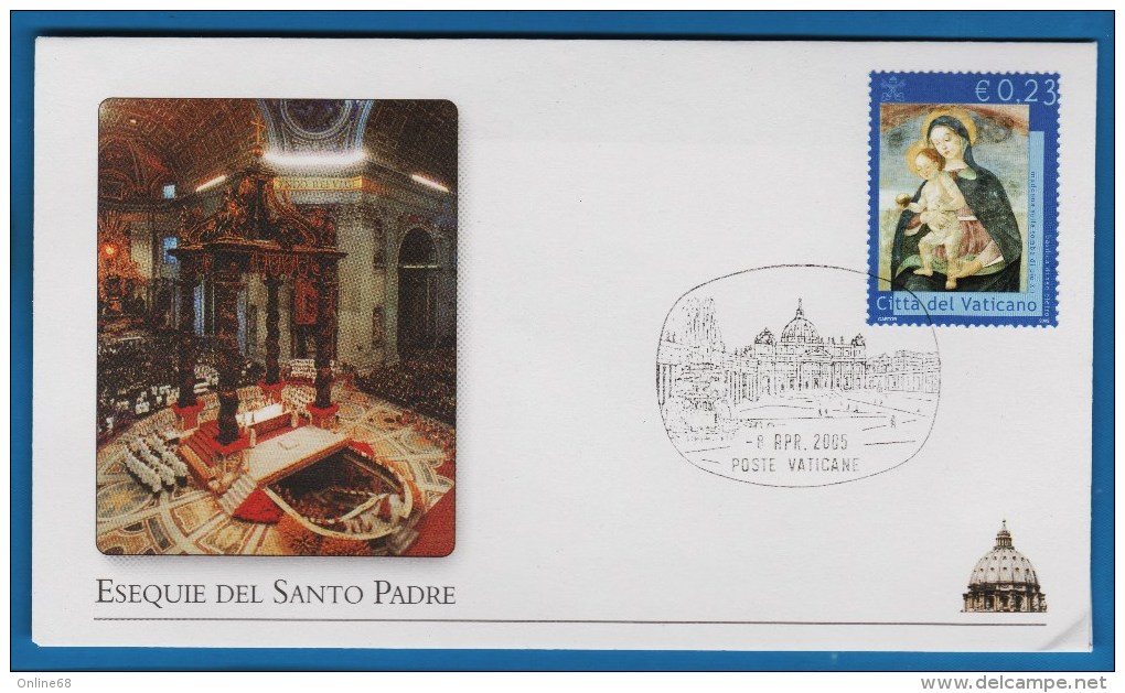 VATICANO VATICAN  ESEQUIE DEL SANTO PADRE Jean-Paul II  2005 ENVELOPPE + MEDAILLE - Professionals / Firms