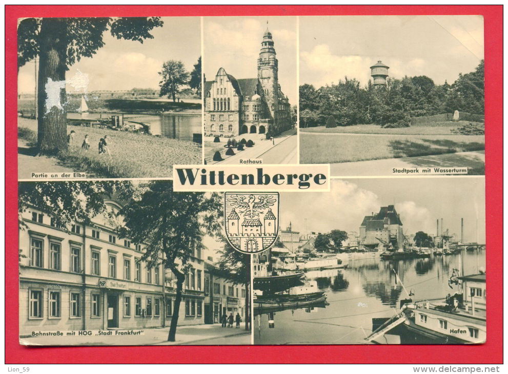 159241 / Wittenberge - SHIP , RATHAUS STADTPARK , HAFEN , BAHNSTRASSE - Germany Allemagne Deutschland Germania - Wittenberge