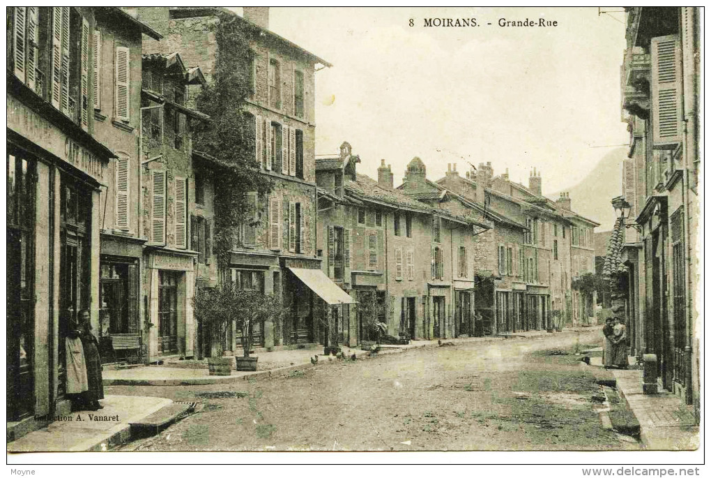 11519 - Isére   - MOIRANS  :  GRANDE RUE   Circulée En 1906 - Moirans