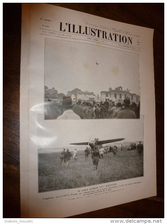 1929 :Avion L'OISEAU-JAUNE;Fête ALBA-JULIA;Rallye Aéro-Club;Archéo Némi;Expo Daniel Vierge;Accident Avion CITY Of OTTAWA - L'Illustration