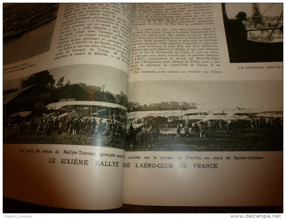 1929 :Avion L'OISEAU-JAUNE;Fête ALBA-JULIA;Rallye Aéro-Club;Archéo Némi;Expo Daniel Vierge;Accident avion CITY of OTTAWA