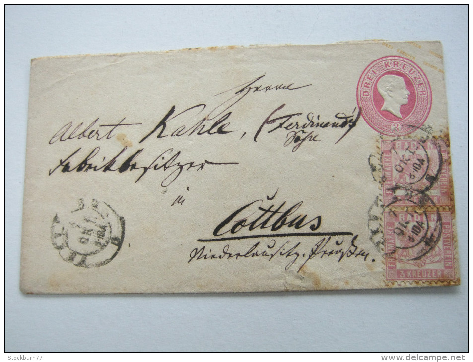 1867, Ganzsache Mit Zusatzfrankatur - Postwaardestukken