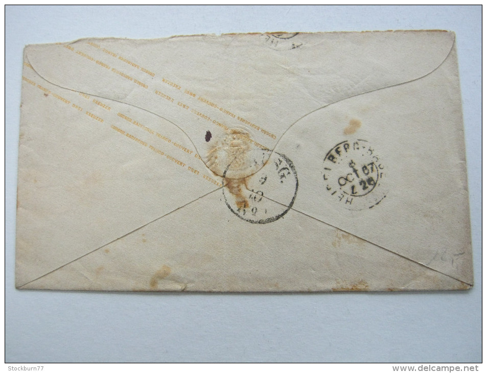 1867, Ganzsache Mit Zusatzfrankatur - Postal  Stationery