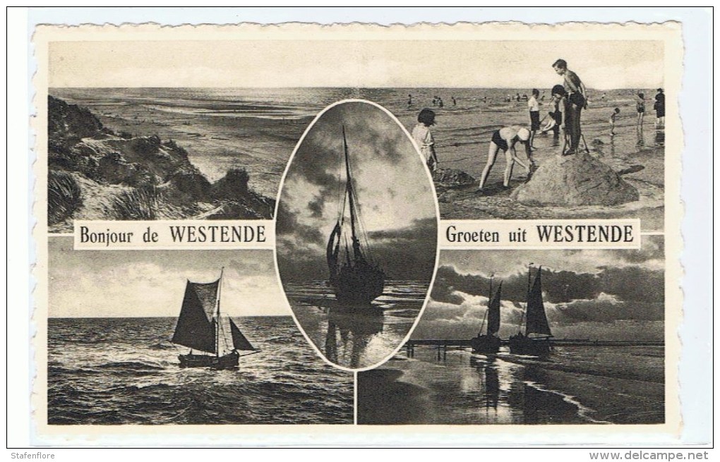 Westende Aan Zee Strandspelen Zeilboten Kinderen - Middelkerke