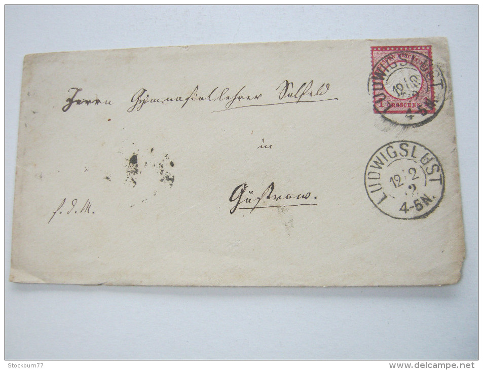 1872,  LUDWIGSLUST    , Klarer Stempel Auf Brief - Briefe U. Dokumente