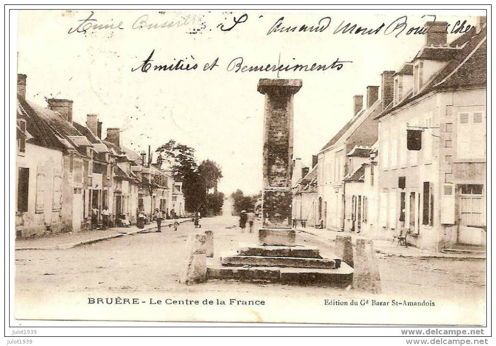 BRUERE ..-- 18 . CHER ..-- Le Centre De La France . 1903 Vers BRUXELLES . - Saint-Amand-Montrond