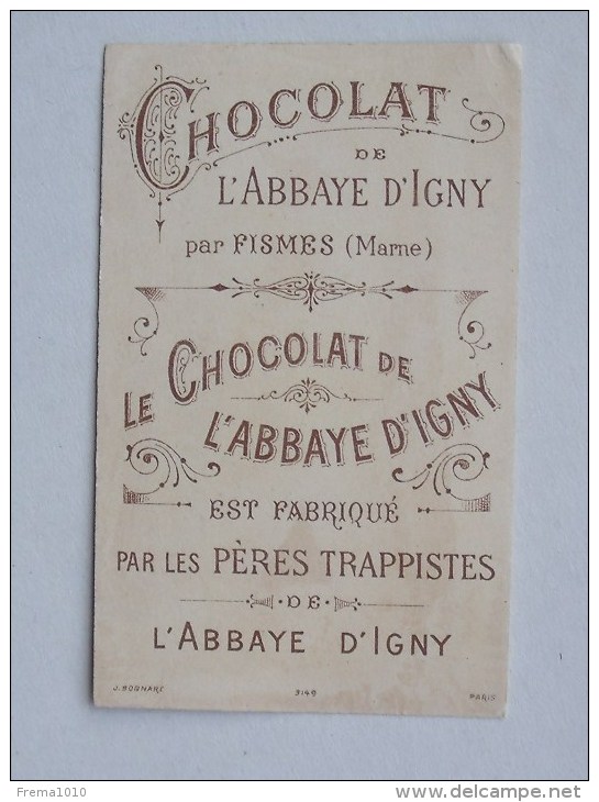 CHROMO ABBAYE D´IGNY Chocolat (FISMES): Papillon BRISEIS - BOGNARD - Otros & Sin Clasificación