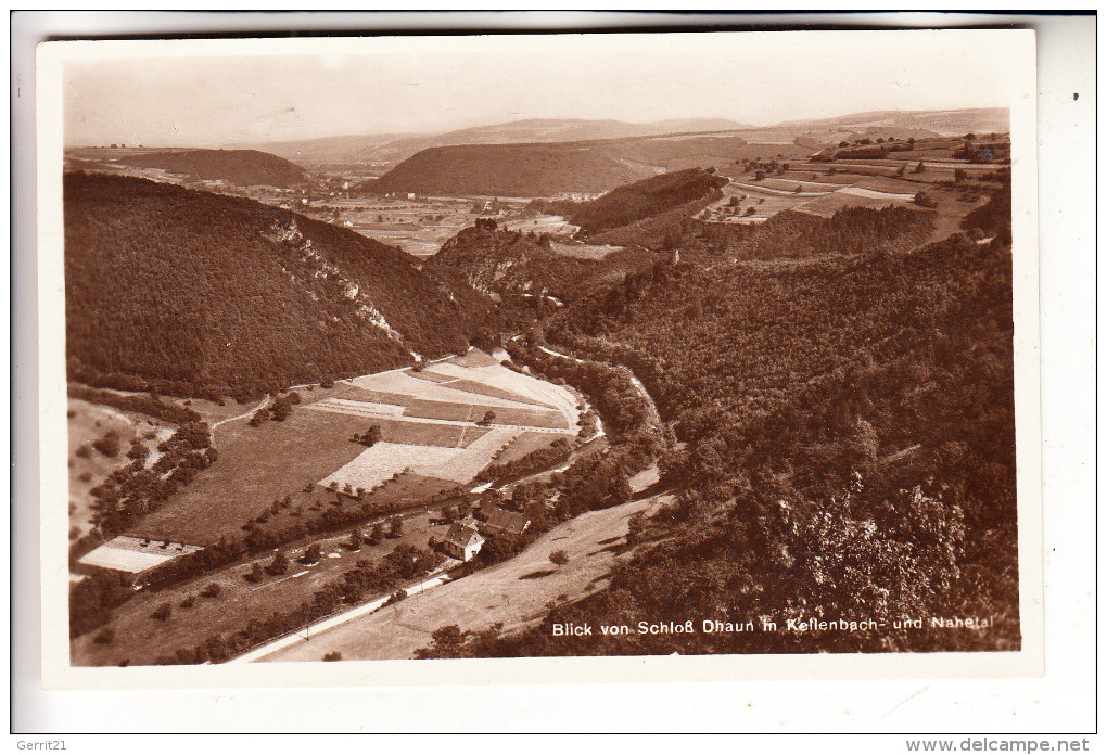 6570 KIRN - HOCHSTETTEN, Blick V. Schloß Dhaun - Kirn