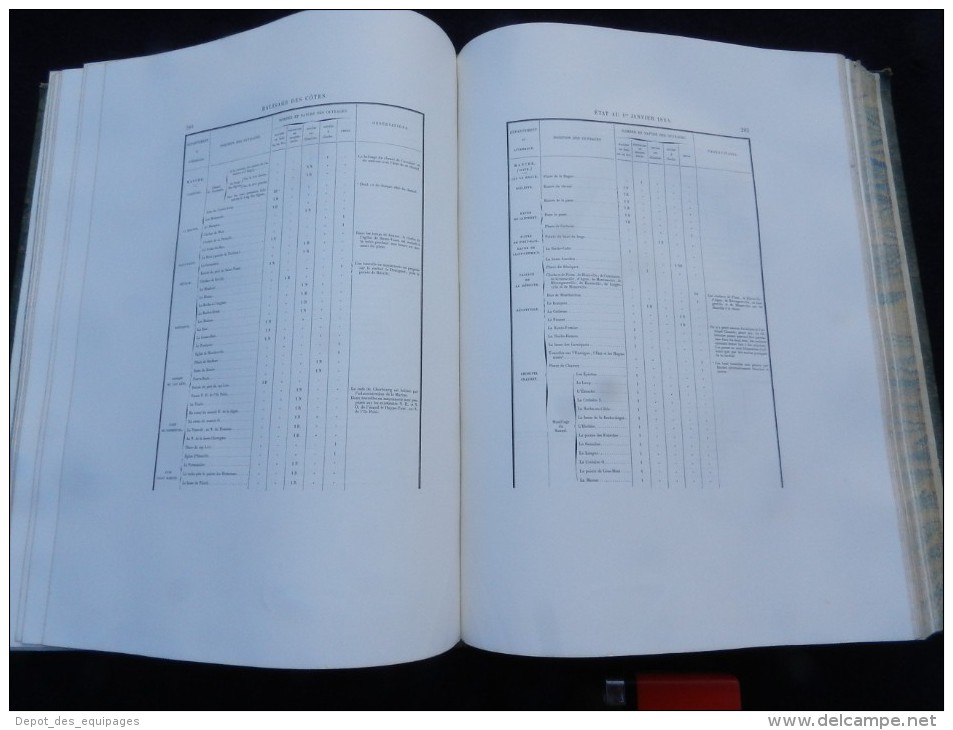 SUPERBE RARE LIVRE : ECLAIRAGE & BALISAGE des COTES de FRANCE - EDITION 1864 ........