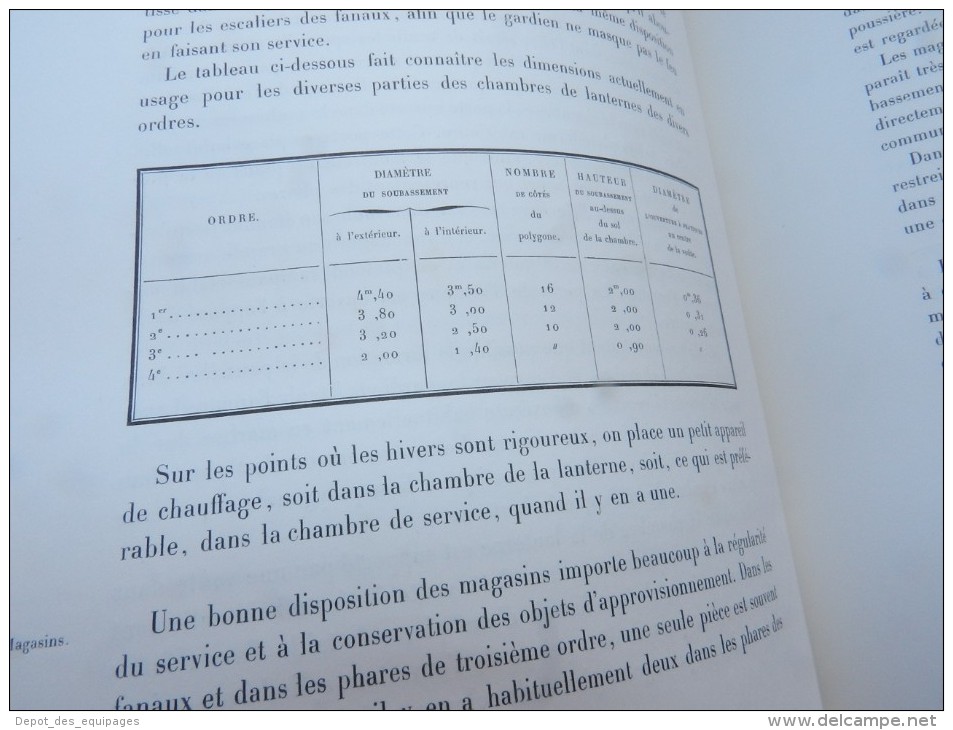 SUPERBE RARE LIVRE : ECLAIRAGE & BALISAGE des COTES de FRANCE - EDITION 1864 ........