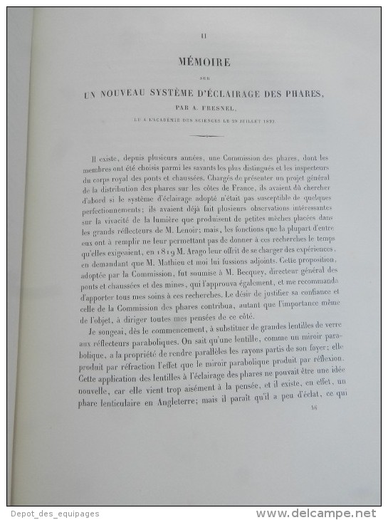 SUPERBE RARE LIVRE : ECLAIRAGE & BALISAGE des COTES de FRANCE - EDITION 1864 ........