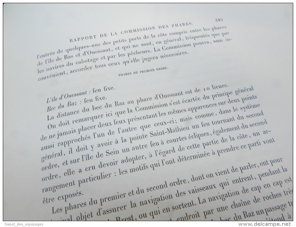 SUPERBE RARE LIVRE : ECLAIRAGE & BALISAGE des COTES de FRANCE - EDITION 1864 ........