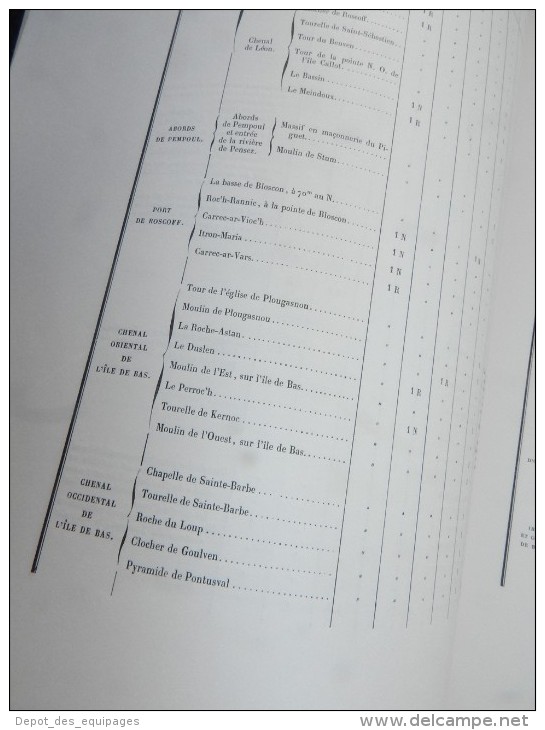 SUPERBE RARE LIVRE : ECLAIRAGE & BALISAGE des COTES de FRANCE - EDITION 1864 ........