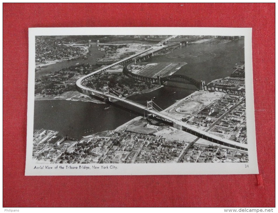 New York> New York City  RPPC Aerial View Triboro Bridge ---- ----------- Ref  1660 - Manhattan