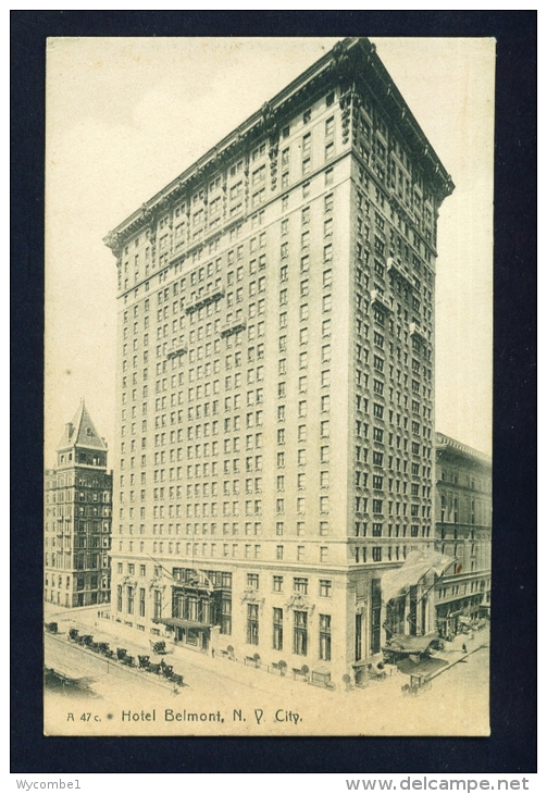 USA  -  New York  Hotel Belmont  Vintage Postcard  Unused As Scan - Wirtschaften, Hotels & Restaurants