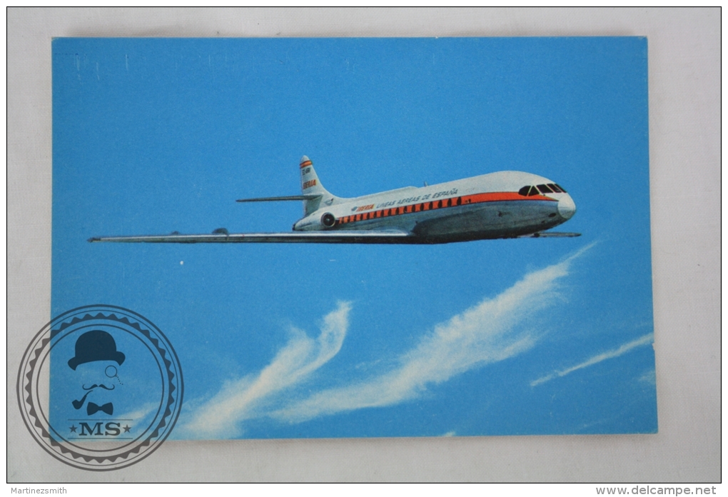 Airline Transport Postcard -  Iberia Airlines - Caravelle VI - R - Dirigibili