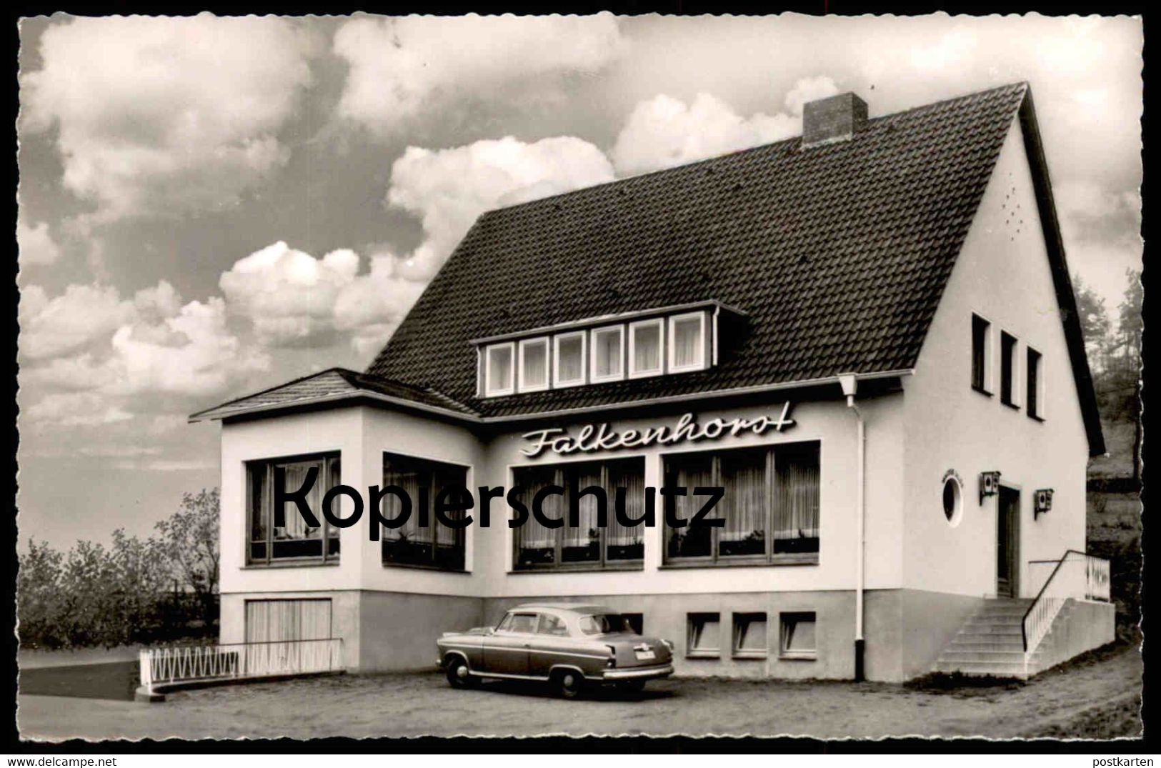 ÄLTERE POSTKARTE HAUS FALKENHORST BES. WALTER WILDE GEORGSMARIENHÜTTE BORGWARD ISABELLA Auto Car Voiture Bei Osnabrück - Georgsmarienhuette