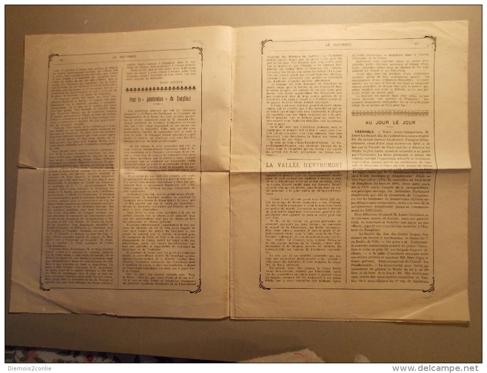 Journal LE DAUPHINE Du 04/07/1912 N°2856 - Journal Des Etrangers Dans Les Alpes (16/20) - Autres & Non Classés