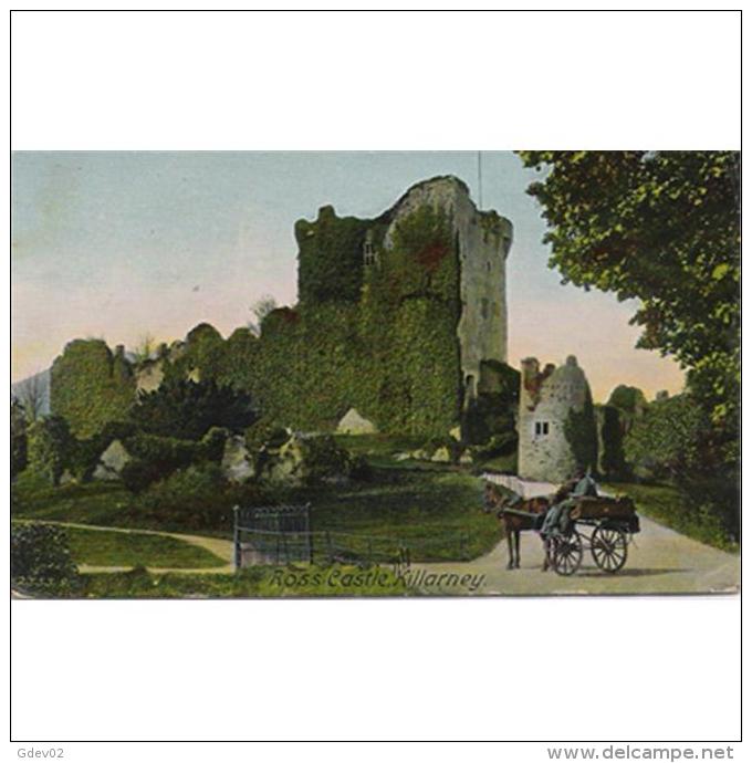 RUDTP2077-LFTD1605TIR. Tarjeta Postal De IRLANDA.Castillo De Ross. KILLARNEY. Coche De Caballos. - Kerry