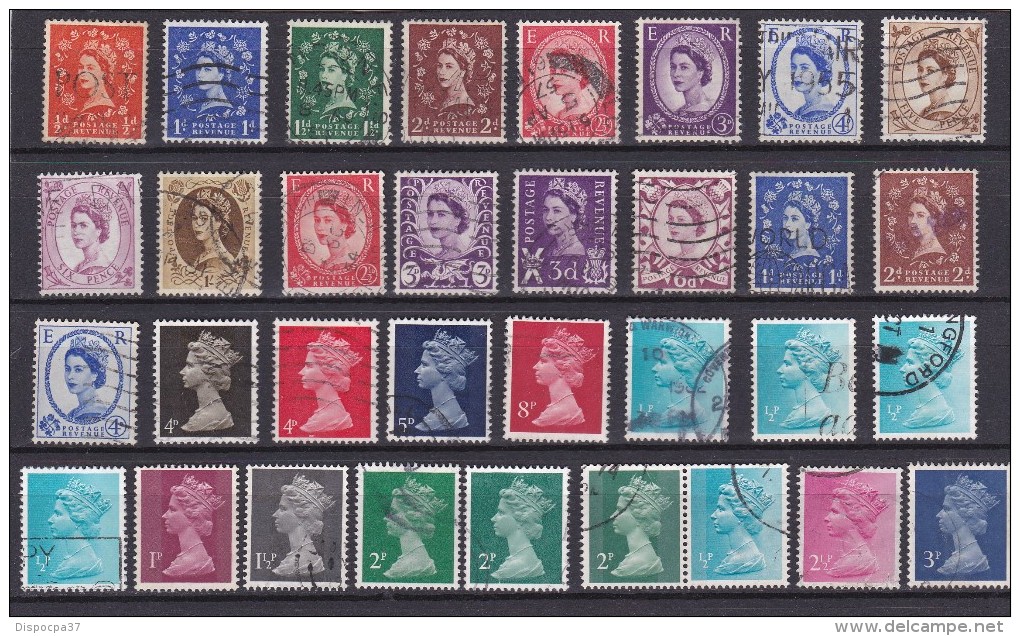 GRANDE-BRETAGNE  ELIZABETH II  32 Différents - REF MSGB1 - Collections