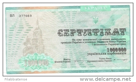 Ukraina - 1.000.000 Karbovantsiv 1992    +++++++ - Ucrania