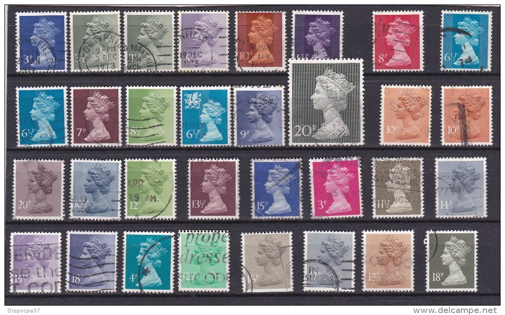 GRANDE-BRETAGNE  ELIZABETH II  32 Différents - REF MSGB2 - Collections