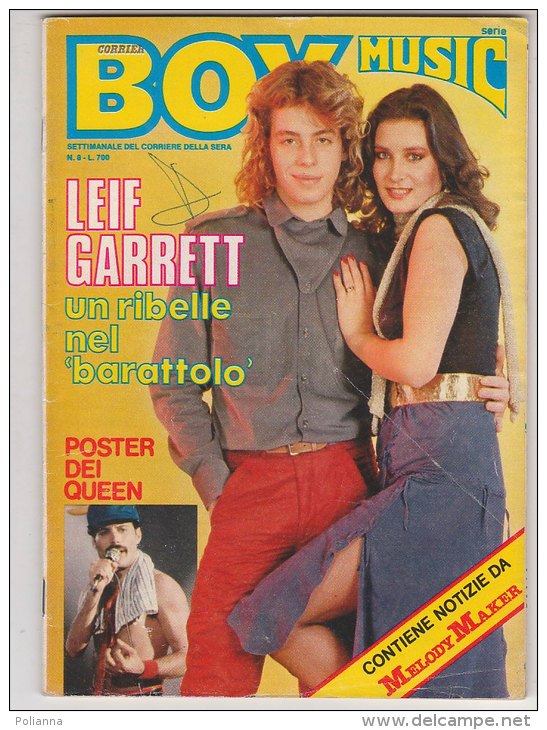 RA#46#10 RIVISTA CORRIERE BOY MUSIC N.8/1981 - LEIF GARRET/ESRTH WIND &amp; FIRE/BEATLES/CALCIO ROMA ROBERTO PRUZZO/FUME - Música