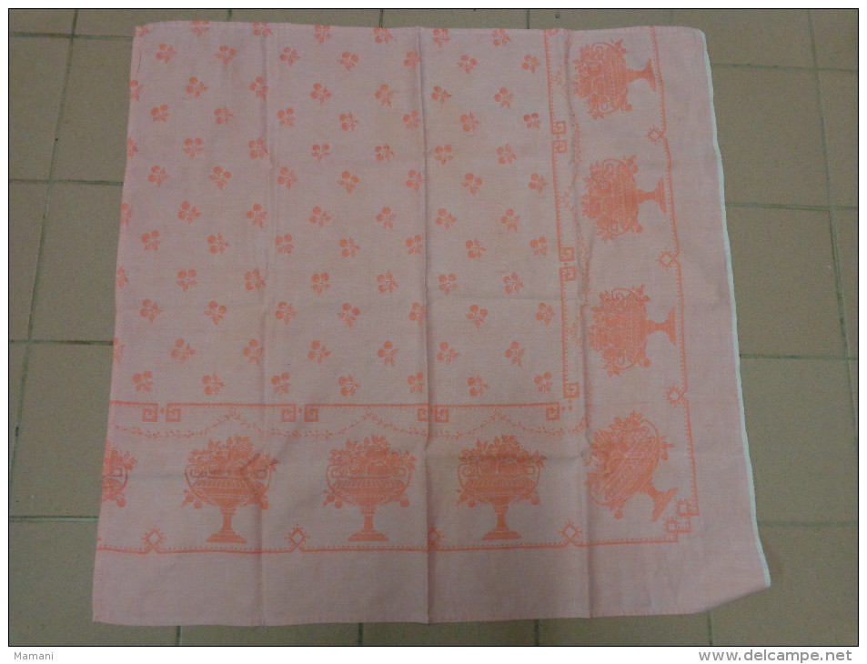 1 Serviette Ton Orange 76x75 Decor Corbeille De Fruits---- - Autres & Non Classés