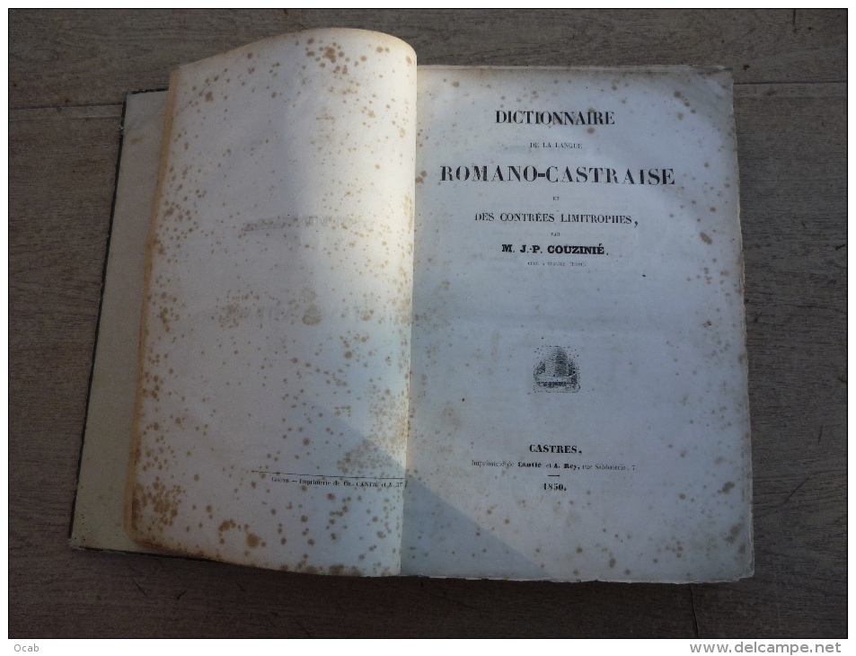 Dictionnaire De La Langue ROMANO-CASTRAISE,occitan/ Tarn/Albi/Castres - Diccionarios