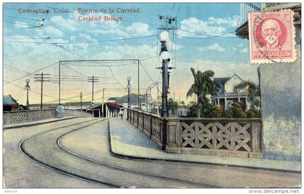 CAMAGÜEY CUBA KUBA, Puente De La Caridad, Caridad Bridge, Gelaufen 1900?, Original Frankierung - Kuba