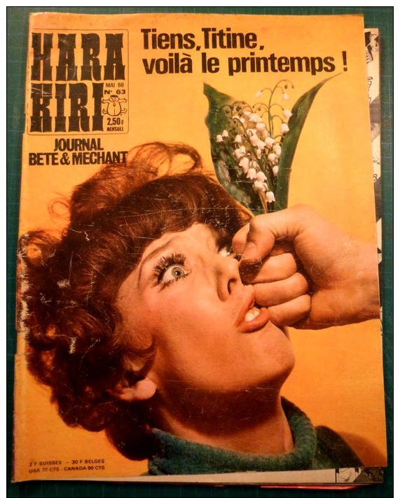 Hara Kiri N° 63 Mai 1966 -  Le Journal Bête Et Méchant -   Bon état - Humour