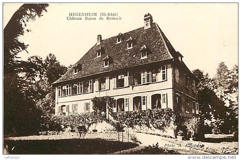 Dept Div -haut  Rhin -ref Z 515- Hegenheim - Chateau Baron De Reinach  -  Carte Bon Etat  - - Andere & Zonder Classificatie