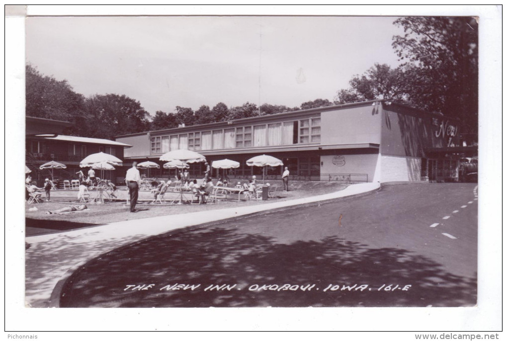 OKOBOJI IA The New Inn  Iowa Rppc Photo Postcard  Usa - Autres & Non Classés