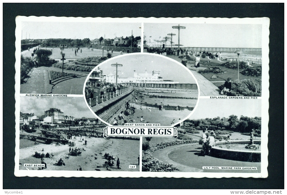 ENGLAND  -  Bognor Regis  Multi View  Used Vintage Postcard As Scans - Bognor Regis