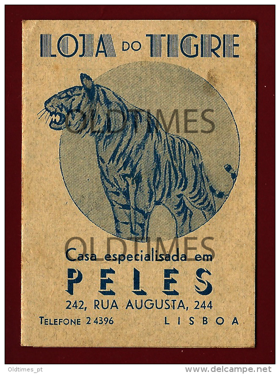 PORTUGAL - LISBOA - LOJA DO TIGRE - CASA DE PELES - CALENDARIO - 1939 OLD CALENDAR - Klein Formaat: 1921-40
