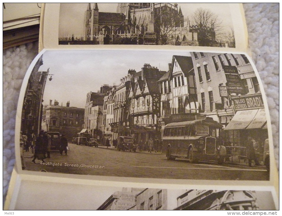 A238. CPA. Carte Lettre. Gloucester.Cathedral,Southagate,The Cross,King's Square  Beau Plan Animé. écrite & Voyagée 1950 - Gloucester