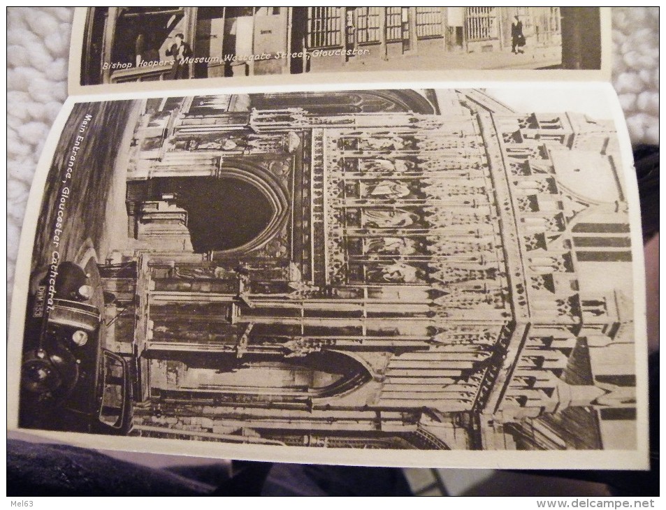 A238. CPA. Carte lettre. Gloucester.Cathedral,Southagate,The cross,King's square  beau plan animé. écrite & voyagée 1950