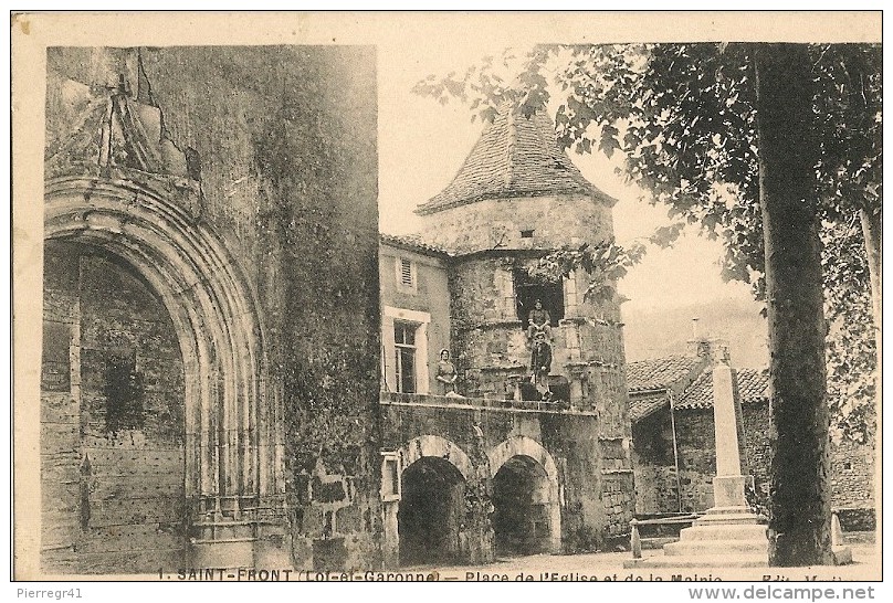 CPA-1935-47-ST FRONT-PLACE DE L EGLISE Et De La MAIRIE-TBE - Autres & Non Classés