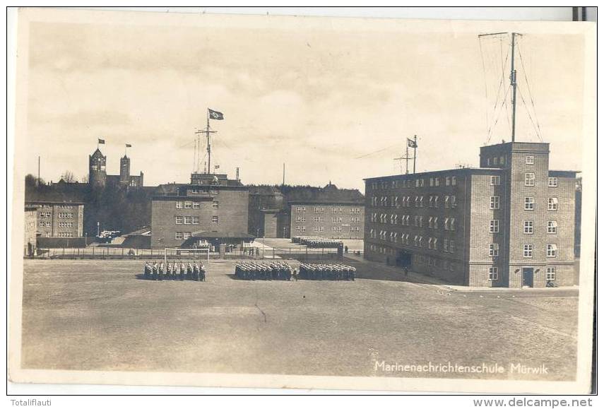 Flensburg MÜRWICK Marine Nachrichten Schule Feldpost Undatiert Appell Platz - Flensburg