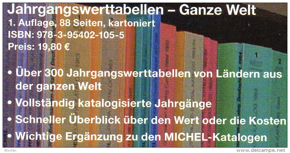 Jahrgangswert-Tabellen MlCHEL Katalog 2015 New 20€ Wert An Briefmarken Der Welt 300 Country Stamp Catalogue Of The World - Zubehör