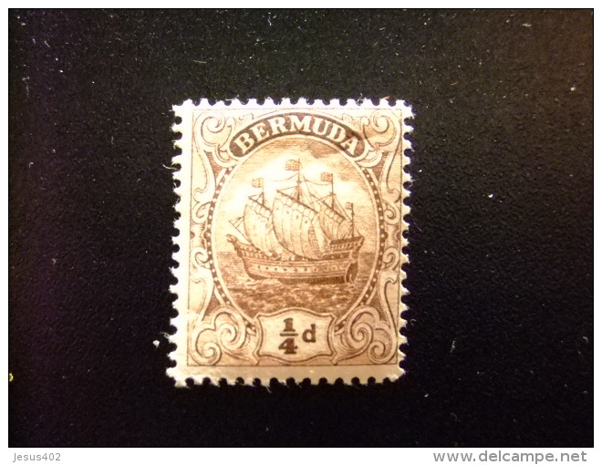 BERMUDA - BERMUDES - GRAND VOILIER - 1910 - Yvert N&ordm; 38 * MH - Bermudas